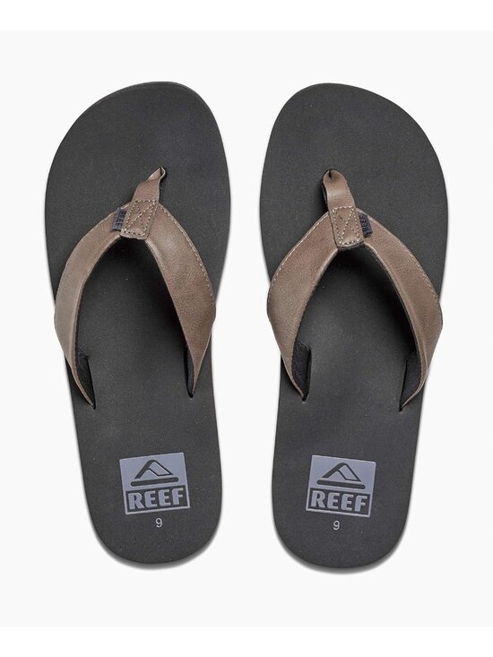 Men’s Grey Twinpin Flip Flop Sandals Brown Vegan Leather Casual main image 6